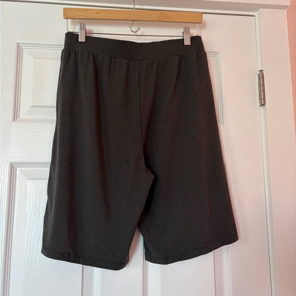 Cozy Earth Casual Drawstring Bamboo Lounge Shorts - Charcoal - Picture 2 of 4